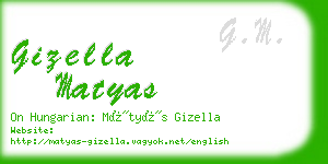 gizella matyas business card